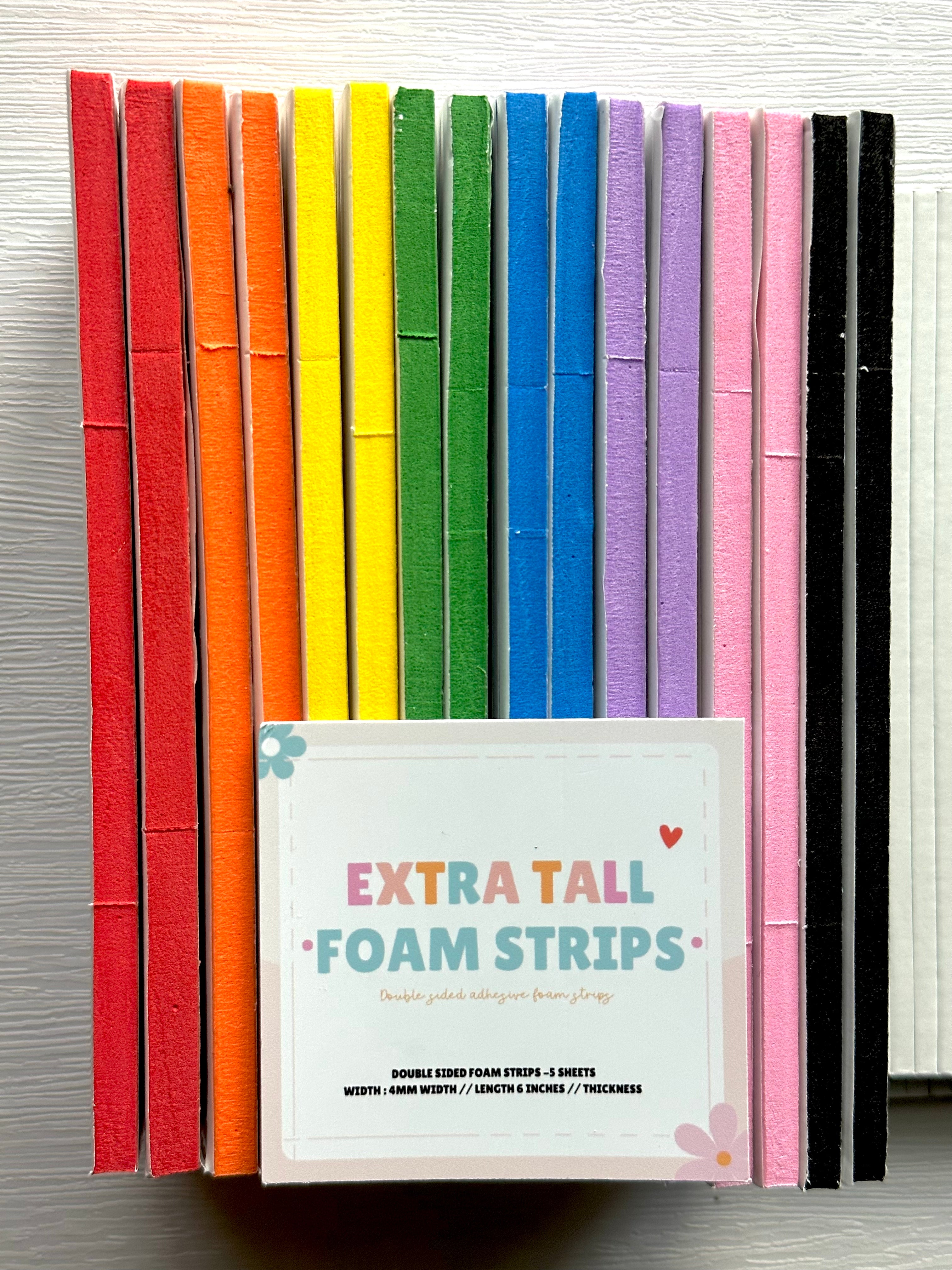 Colored Foam Strips Double Sided Extra tall – Alli'scraftycollection