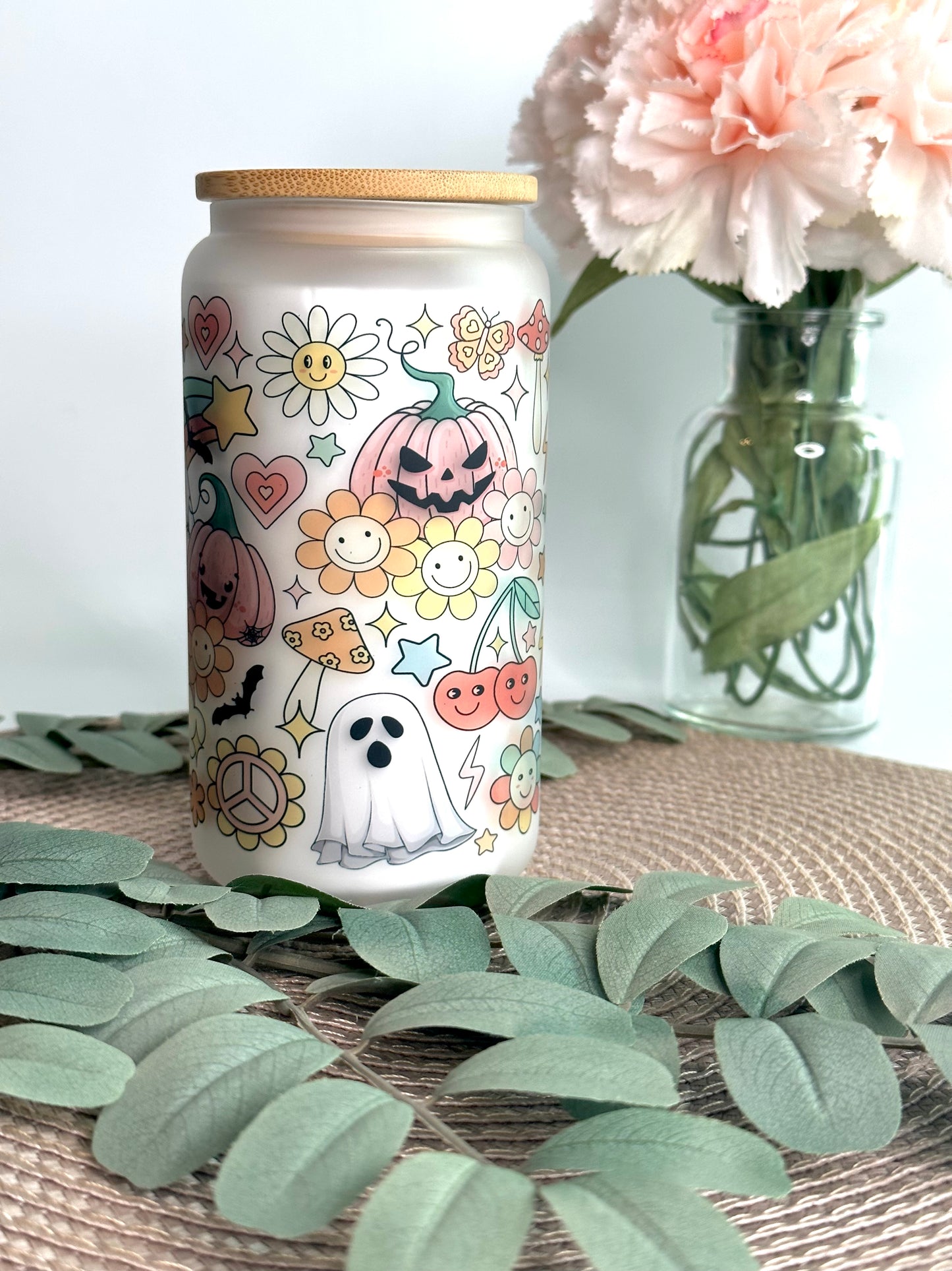 spooky glass cup|halloween|coffee lovers glass cup