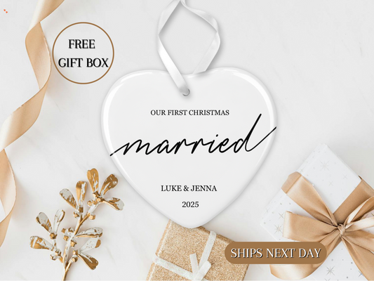 Married Christmas ornament