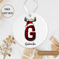 Custom Plaid  Letter Name ornament