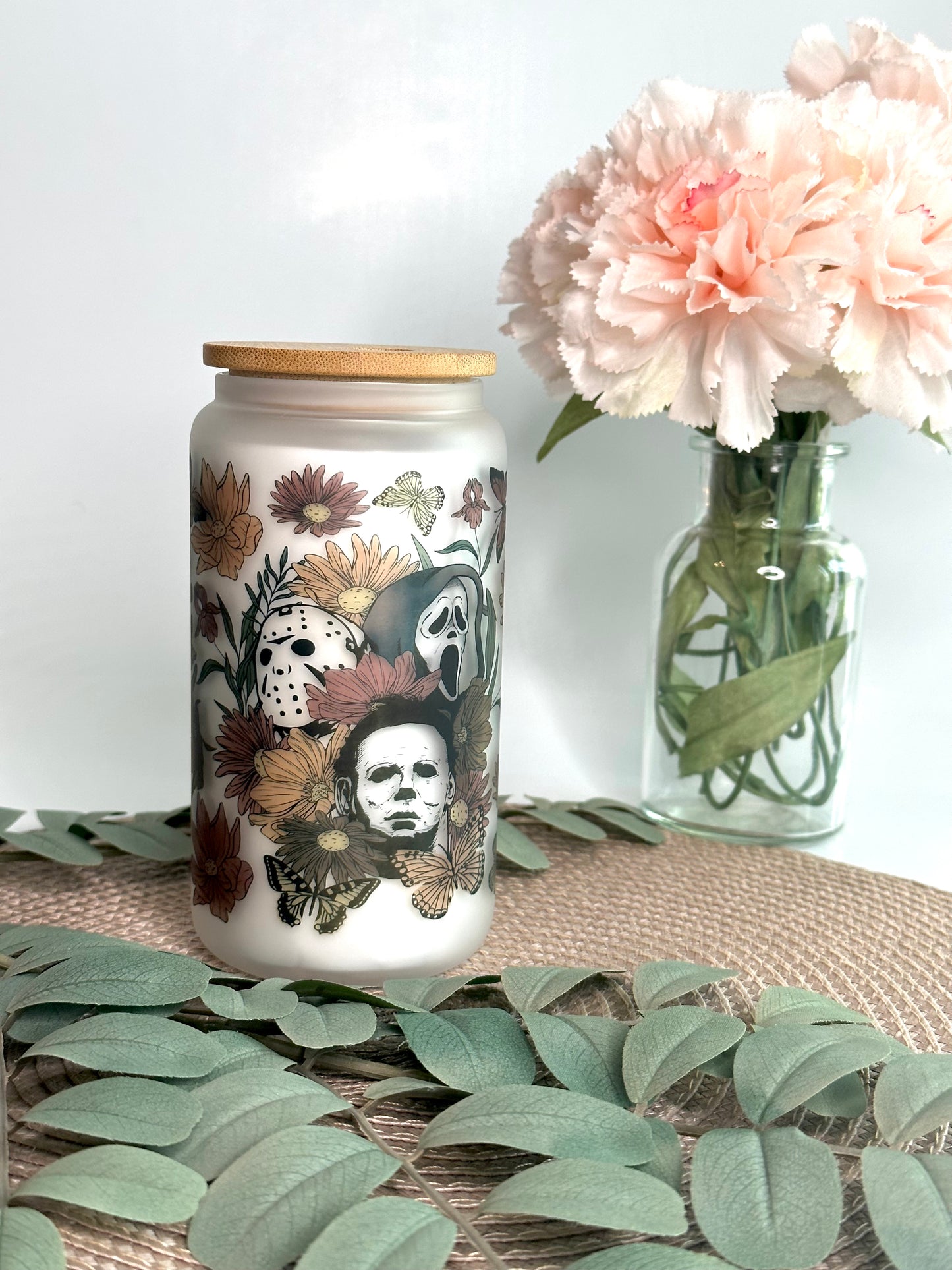 Horror film glass cup|halloween|coffee lovers glass cup