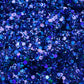 Royal blue chunky glitter mix