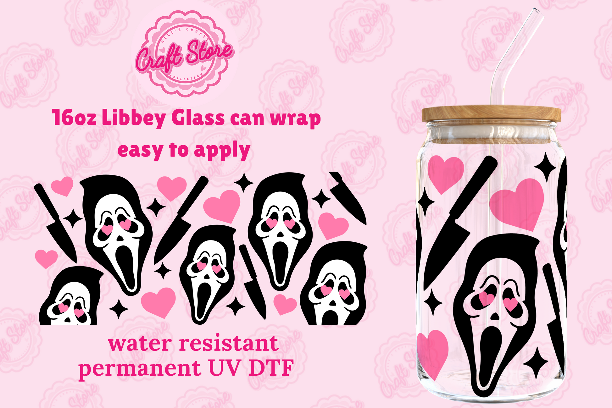 Ghost Boo's UV DTF Cup Wrap