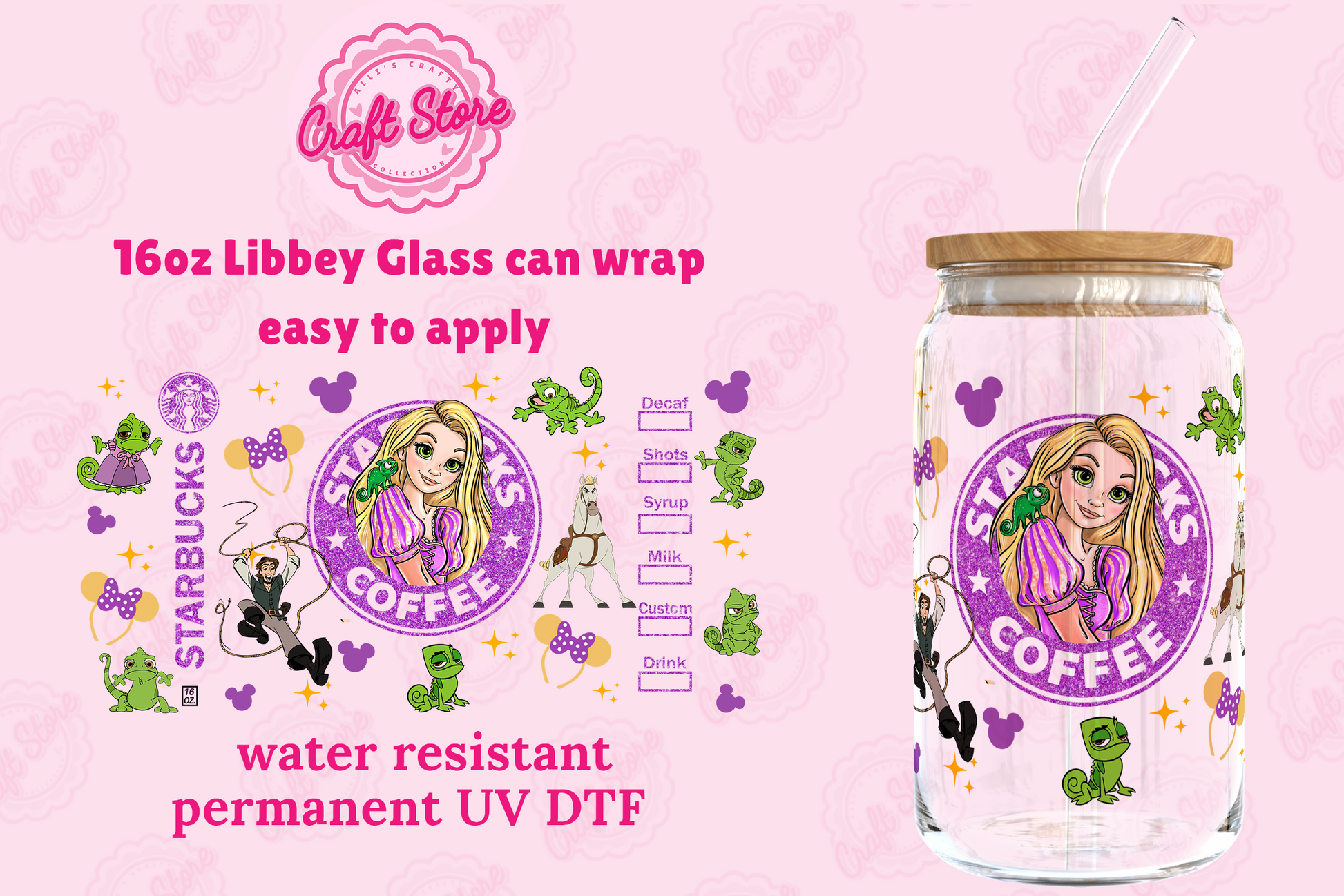 Groovy - UV DTF 16 oz Libbey Cup Wrap (Ready to Ship) – The Lovely