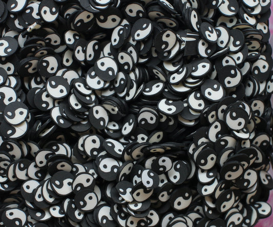 Ying Yang polymer clay slices
